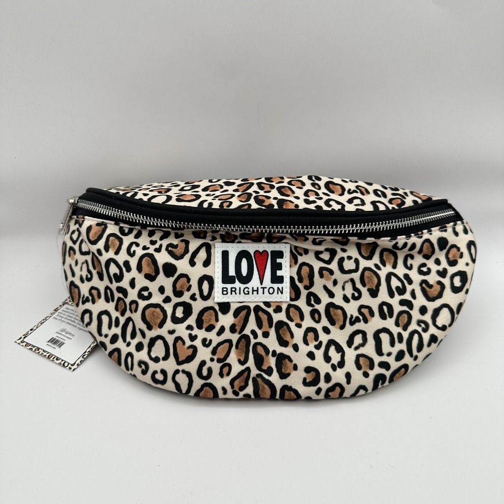Brighton Wild Cat Belt Bag Womens Brown White Animal Print Modern Travel